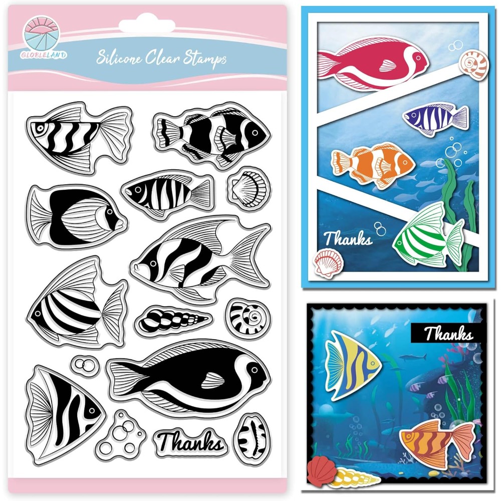 Timbres transparents de poisso - Clear Silicone Stamps For Card Making avis et prix